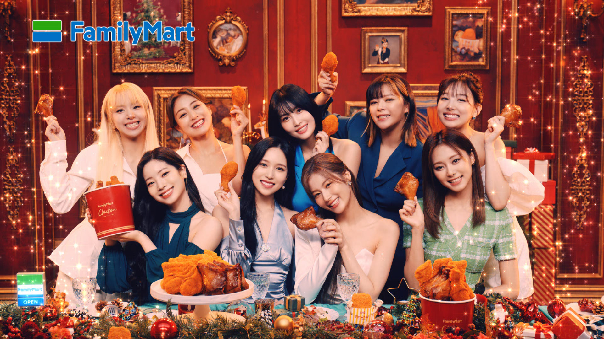 TWICEがチキンでクリスマスパーティー！ 新TVCM『クリスマスチキン』篇