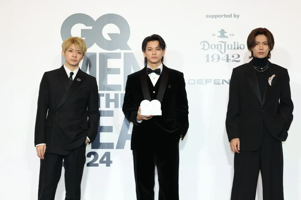 Number_i登壇！　『GQ MEN OF THE YEAR 2024』授賞式　神宮寺勇太は「2人に温泉旅行の計画をプレゼントしたいです！」