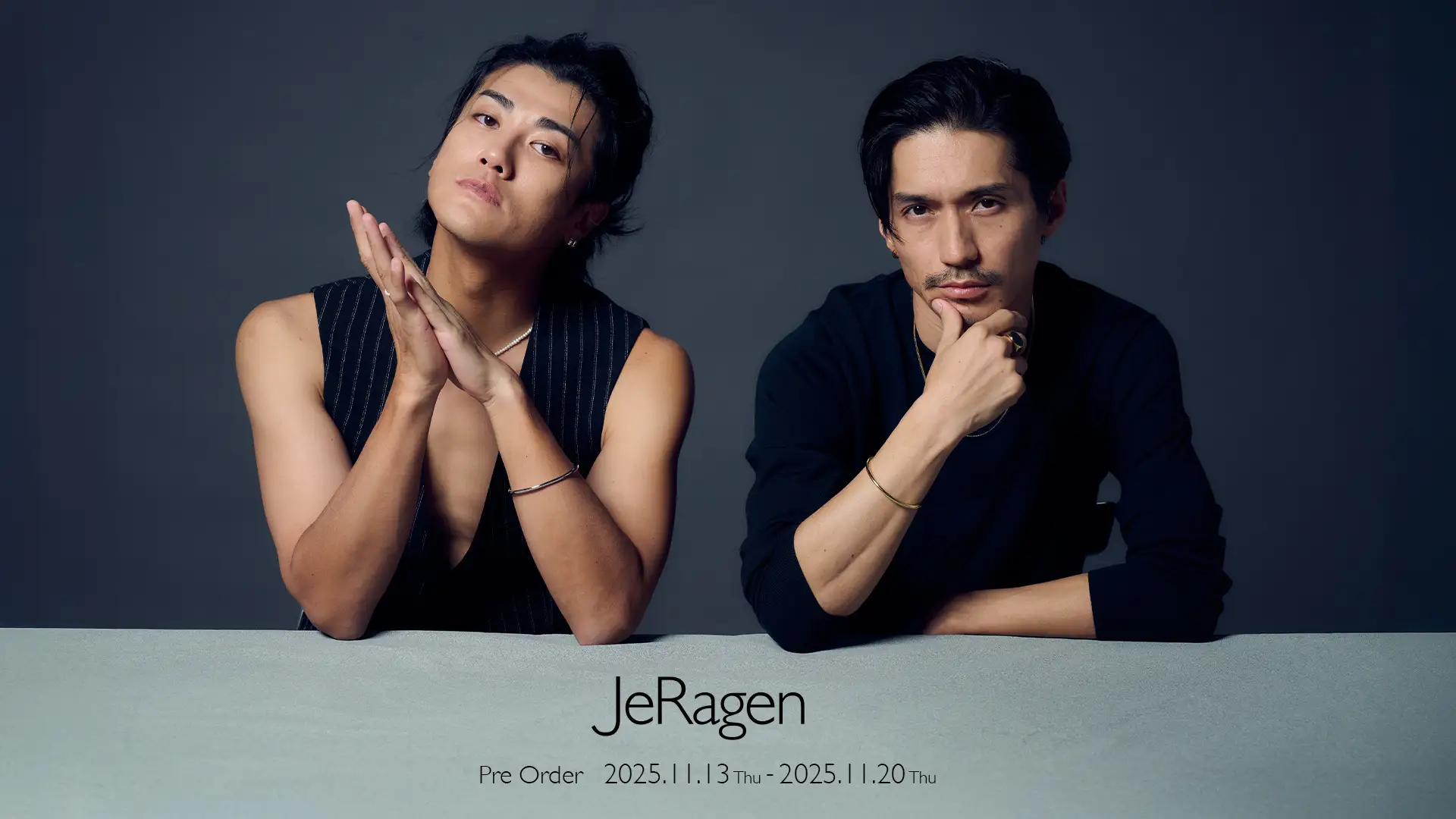 赤西仁×錦戸亮 ジュエリーブランド『JeRagen（ジェラージェン）』先行